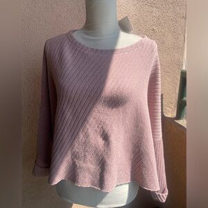 Free People Dusty Pink Cropped  Sweater NWT SZ XS